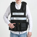 Reflective Vest Safety Clothes Public Security Patrol Road Administration Management Riding Clothes Traffic Locomotive Tactics High Grade Black