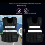 Reflective Vest Safety Clothes Public Security Patrol Road Administration Management Riding Clothes Traffic Locomotive Tactics High Grade Black