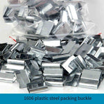 6 Pieces PET Plastic Steel Belt Packing Buckle Iron Sheet Hand Thickening 1606