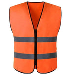 10 Pieces Two Horizontal Orange Reflective Vest Traffic Protection Reflective Vest Warning Clothing Construction Road Maintenance
