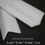 150 Pieces EPE Pearl Cotton Protector Guard Foam 5cm*5cm*10mm*2m Wrapped Corner