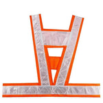 10 Pieces V-shaped Reflective Vest Night Riding Reflective Safety Suit Construction Sanitation Traffic Road Administration Reflective Vest Orange