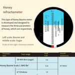 Honey Concentration Meter Sugar Content Detector Water Measurement Refractometer Wave Temperature Compensation Type (accurate)