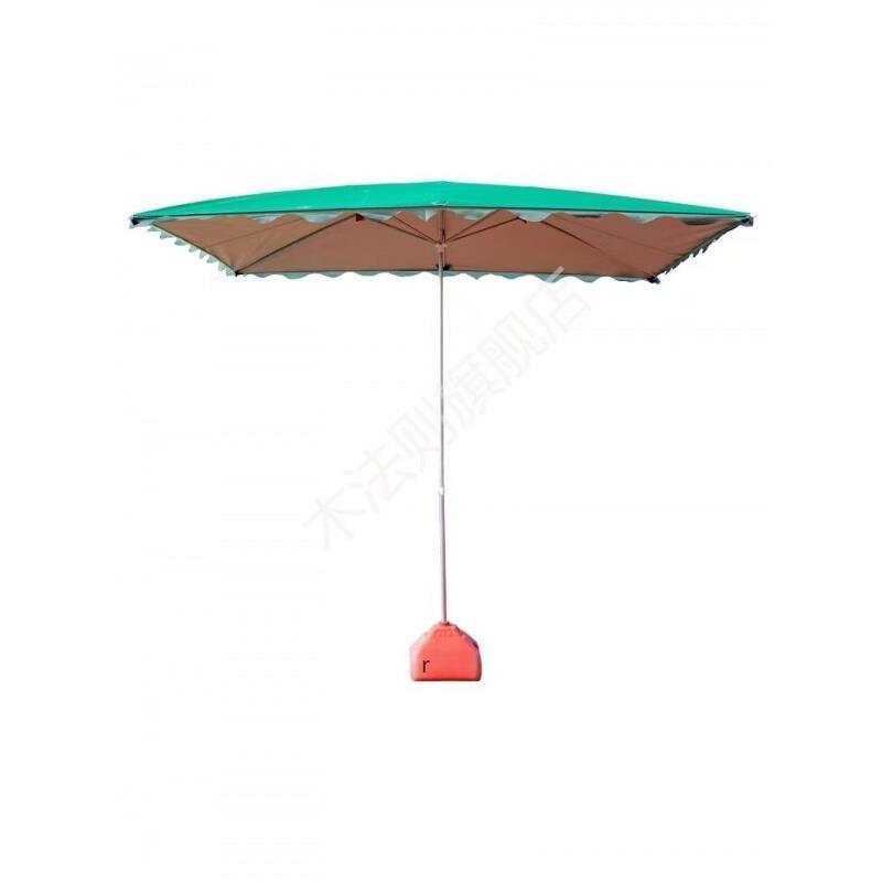 Outdoor Sunshade Umbrella Rainproof Folding Large Square Sun Umbrella Thickened Inclined Umbrella Six Bones 3 ×1.8 Green