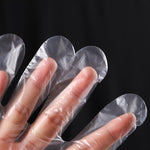 6 Pieces Thickened Disposable Gloves Food Catering Plastic Hand Film Transparent Durable Thickened 100 Pieces L