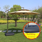 Sunshade Umbrella Sun Big Outdoor Stall Courtyard Sunscreen Anti Ultraviolet Folding Coffee Double Top Marble