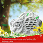 Outdoor Lawn Sound Garden Waterproof Stone Rockery Wireless Fm Bluetooth Community Speaker Simulation Speaker Accessories Khaki