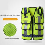 Reflective Vest Safety Vest Reflective Vest Riding Reflective Suit Hong Kong Mesh Traffic Suit Fluorescent Yellow Free Size