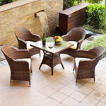 Outdoor Tables And Chairs Rattan Chair Leisure Courtyard Balcony Three Piece Rattan Furniture One Table Two Chairs Including Cushion Formula Table