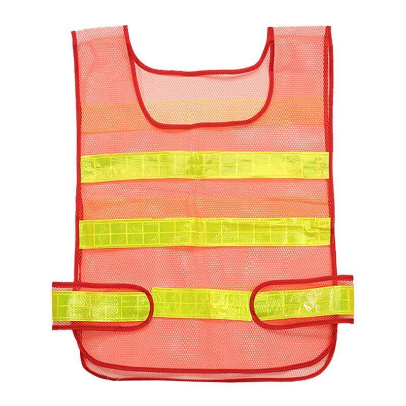 15 Pieces Red Grid Night Reflective Vest Reflective Vest Safety Vest Traffic Engineering Construction Site Sanitation Safety Protection Vest