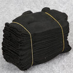 10 Pairs Dirt-Resistant And Wear-Resistant Knitted Dark Black Nylon Work Gloves