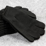 10 Pairs Dirt-Resistant And Wear-Resistant Knitted Dark Black Nylon Work Gloves