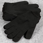 10 Pairs Dirt-Resistant And Wear-Resistant Knitted Dark Black Nylon Work Gloves