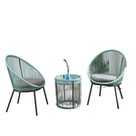 Balcony Pull Rope Tables And Chairs Outdoor Courtyard Chairs Outdoor Terrace Garden Three Piece Set Of Tables And Chairs Morandi Green Three Piece Set