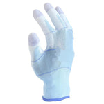 12 Pairs Of Free Size PU Palm Coated Blue Safety Gloves Construction Protective Gloves