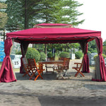 Outdoor Pavilion Courtyard Outdoor Sunshade Big Awning Big Tent Awning Outdoor Garden Tent European Sunshade Courtyard Awning 3 * 3 Wine Red