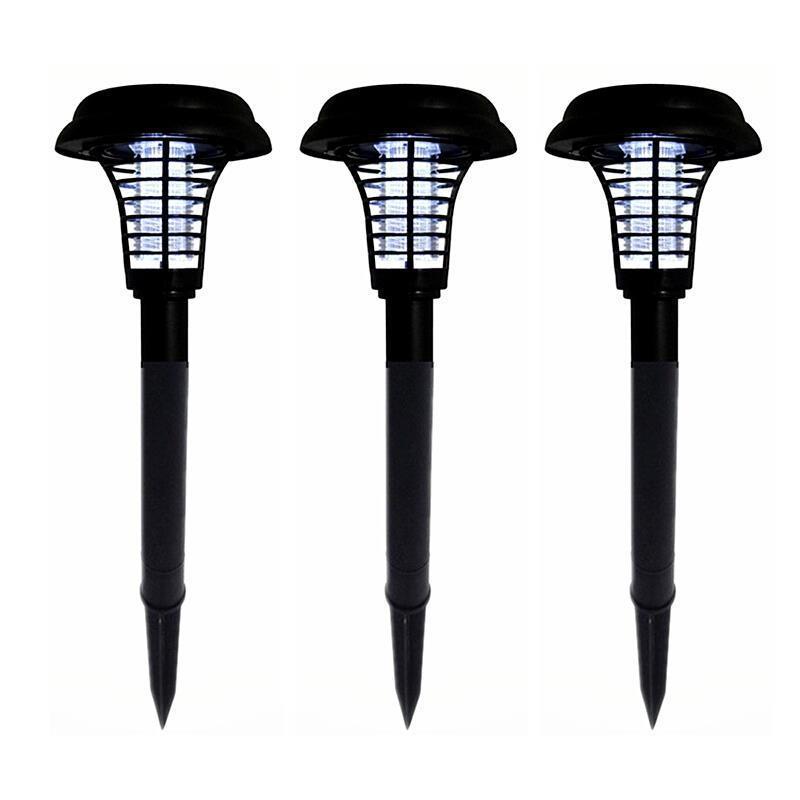 Outdoor Solar Charged Mosquito Killing Lamp Household Light Induced Outdoor Mosquito Killing Artifact Rainproof Water Mosquito Repellent Lamp 3 Sets