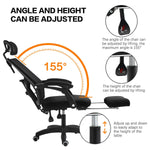 ECVV Ergonomic Adjustable Office Chair High Back Computer Gaming Chair Breathable Mesh Desk Chair with Headrest with Lumbar Support and Footrest