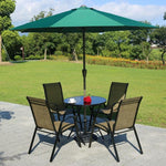 Folding Table And Chair Set Outdoor Furniture Balcony Courtyard Sun Umbrella Balcony Table And Chair Five Piece Set Outdoor Open-air Coffee Table