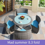 Outdoor Tables And Chairs Five Piece Set Balcony Tables And Chairs Garden Tables And Chairs Tea Table Combination Rattan Chair One Table Four Chairs