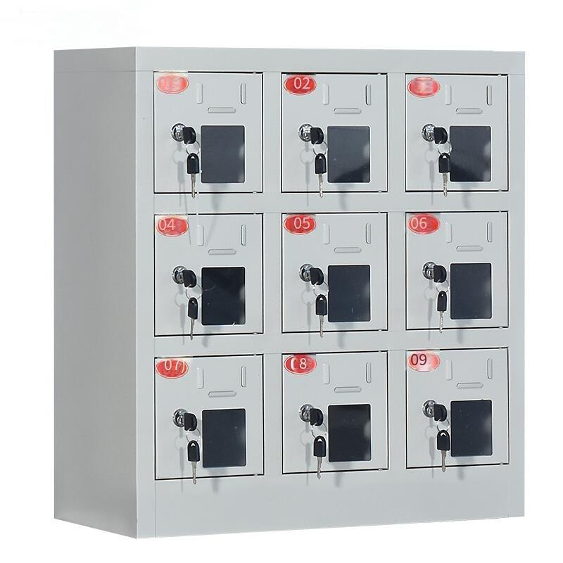 9 Doors Acrylic Windows Mobile Phone Charging Cabinet School Electronic Equipment Management Cabinet