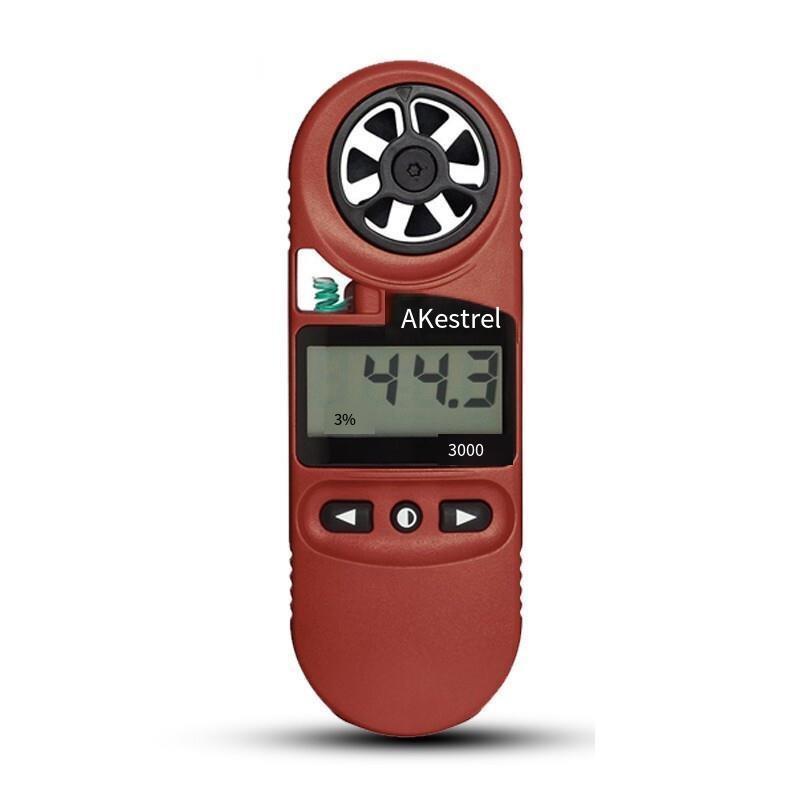 3000 Anemometer Hand-held Meteorological Instrument Wind Speed Dark Red