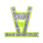 10 Pieces V-shaped Reflective Vest Traffic Warning Clothing Duty Environmental Protection Reflective Vest Polyester V-shaped Reflective Vest Fluorescent Yellow