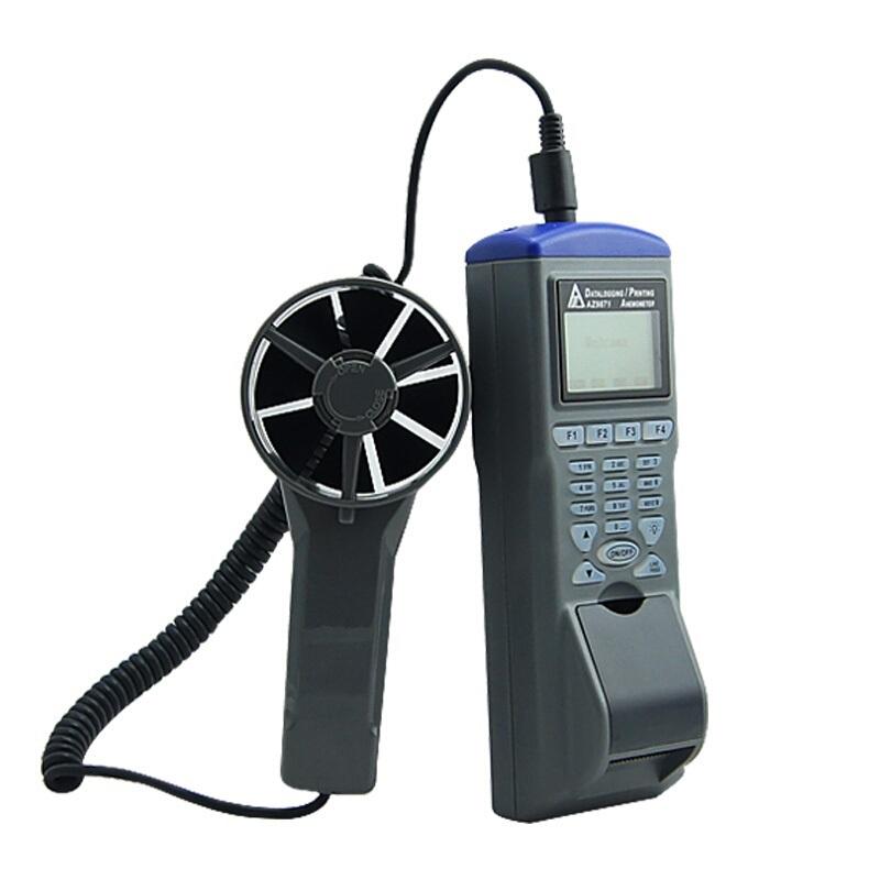 Hand Held Anemometer Split Impeller Anemometer Recorder With Printer Electronic Wind Speed Test Table