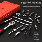 Multi-functional Socket Tool Set Ratchet Wrench Manual Wrench Automobile Socket Wrench Repair Tool Set Wrench Socket Toolbox 46 Pieces / Box