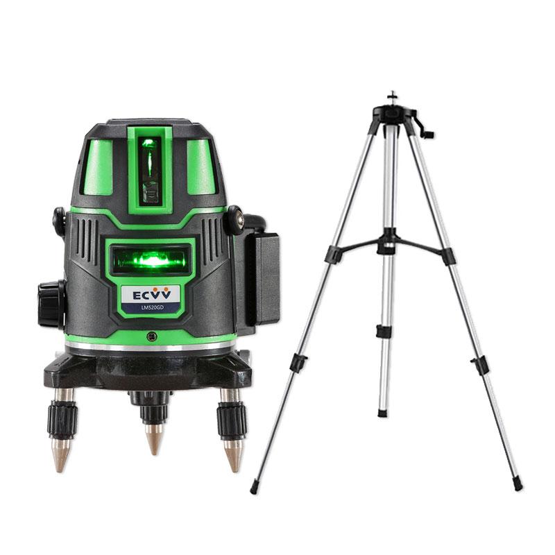 ECVV 2 Lines Green Laser Level with 1.2M Adjustable Height; ECVV
