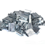 6 Pieces 32mm Iron Sheet Packing Belt Packing Buckle Blue Galvanized Manual Packing Buckle 1kg Packing Steel Strip