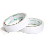 6 Pieces Cotton Paper Double Sided Tape 24mm * 9100mm * 80um (White) (12 Rolls / Bag)