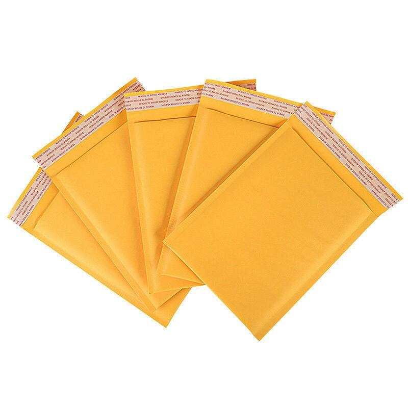 900 Only Kraft Paper Self Sealing Bag, Composite Bubble Envelope, Foam Shockproof Yellow Express Bag 13*13+4cm