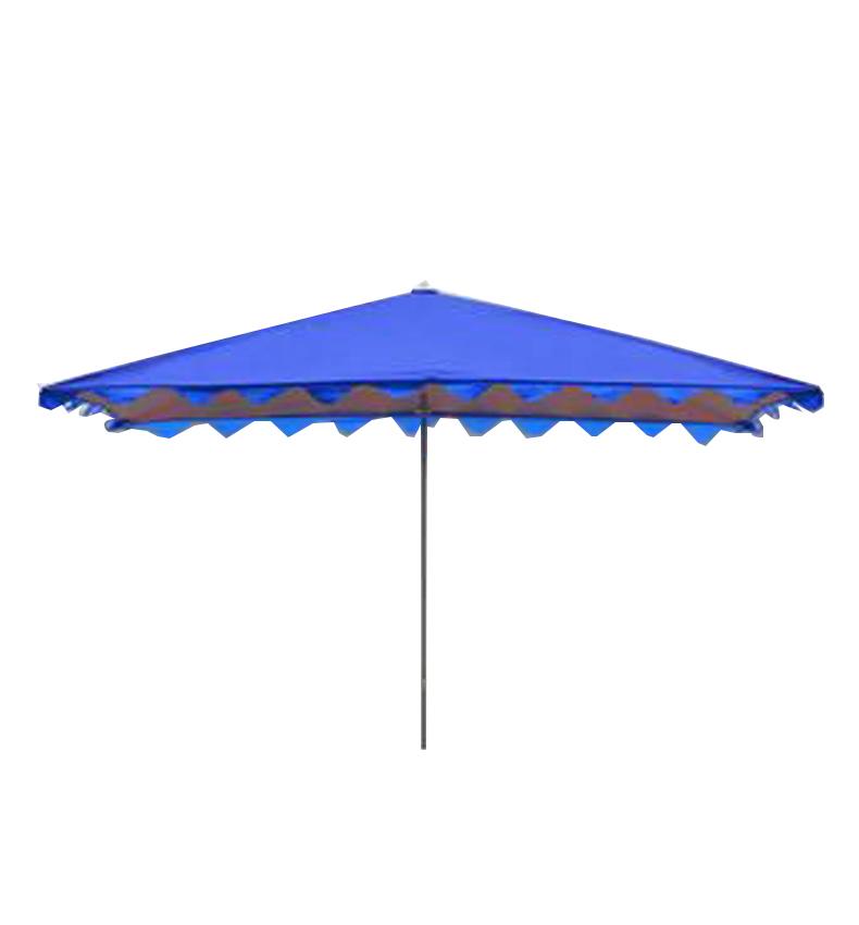 Sun Umbrella Outdoor Sunshade Stall Solid Big Square Commercial Business Large Ground Stall Sun Umbrella 3x3 Blue Silver Glue (four Bones)