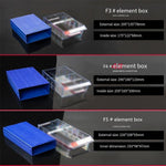 Thickened Parts Box Parts Box Small Drawer Type Box Drawer Cabinet Sundry Tool Cabinet F4 # Default Blue Transparent (16 Pieces)