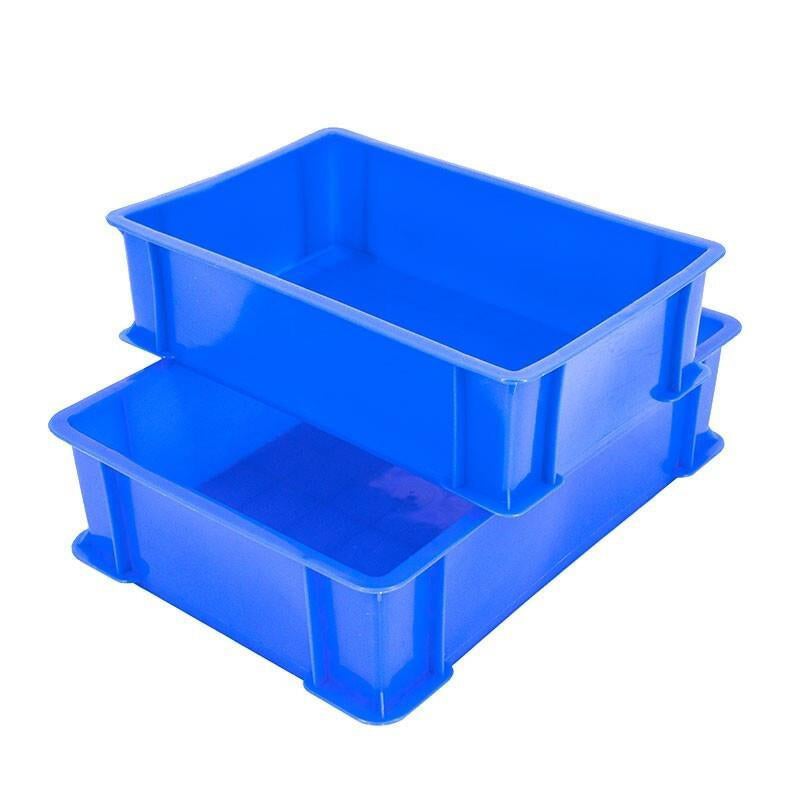 6 Pieces Thickened Plastic Plates Logistics Turnover Box Parts Box Pallet Classification Basket Toolbox Storage Box Storage Box  Blue 410 * 310 * 145mm