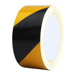 6 Pieces Reflective Warning Tape 5cm Wide Labeling Tape Reflective Tape Fire Reflective Strip Workshop Garage Ground Marking Safety Zone Warning Line Black Yellow