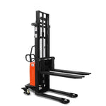 3000 Lbs Capacity Electric Forklift Semi Electric Hydraulic Pallet Stacker Charging Battery Elevator Hand Truck And Dolly 1.5 Tons Rise 3.5m Pallet Jack For Warehouse, Trailer