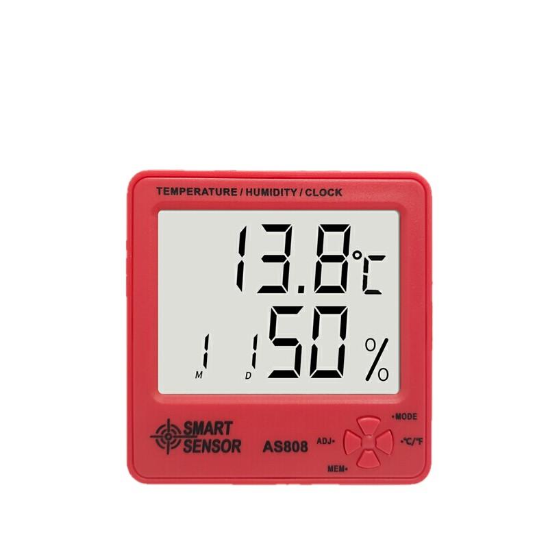 6 Pieces Temperature And Humidity Meter Mini Household Calendar With Alarm Clock